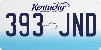 KY license plate 393JND