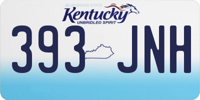 KY license plate 393JNH