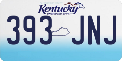 KY license plate 393JNJ