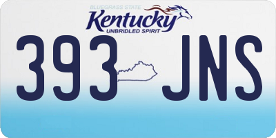 KY license plate 393JNS