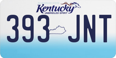 KY license plate 393JNT