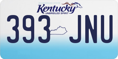KY license plate 393JNU