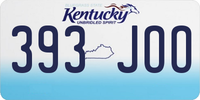 KY license plate 393JOO