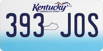 KY license plate 393JOS