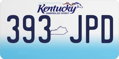 KY license plate 393JPD