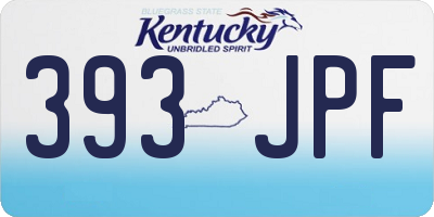 KY license plate 393JPF