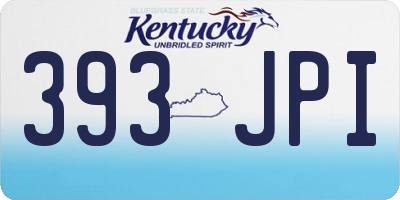 KY license plate 393JPI