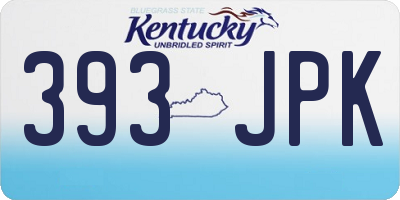KY license plate 393JPK