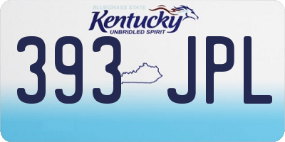 KY license plate 393JPL
