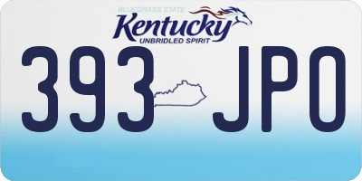KY license plate 393JPO