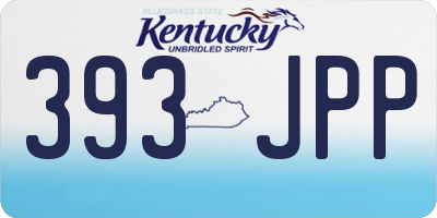 KY license plate 393JPP