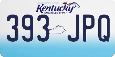 KY license plate 393JPQ