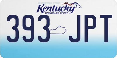 KY license plate 393JPT