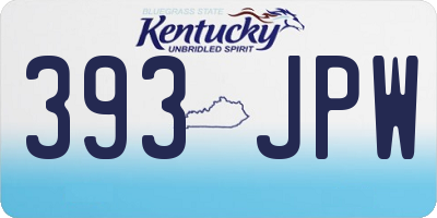 KY license plate 393JPW