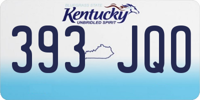 KY license plate 393JQO