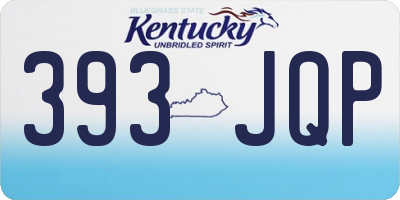 KY license plate 393JQP
