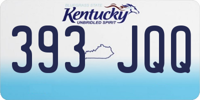 KY license plate 393JQQ