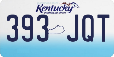 KY license plate 393JQT