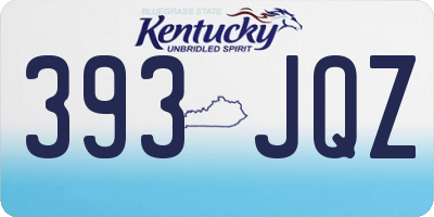 KY license plate 393JQZ