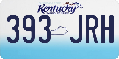 KY license plate 393JRH