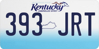 KY license plate 393JRT