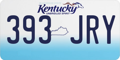 KY license plate 393JRY