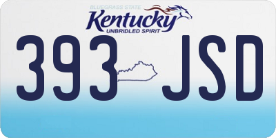 KY license plate 393JSD