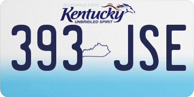 KY license plate 393JSE