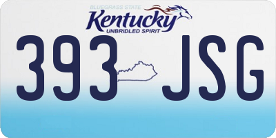 KY license plate 393JSG