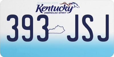 KY license plate 393JSJ