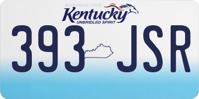 KY license plate 393JSR