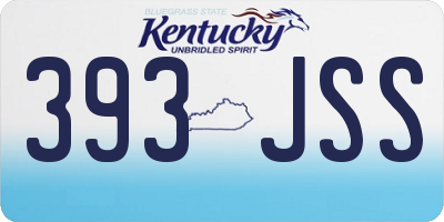 KY license plate 393JSS