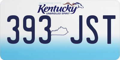 KY license plate 393JST