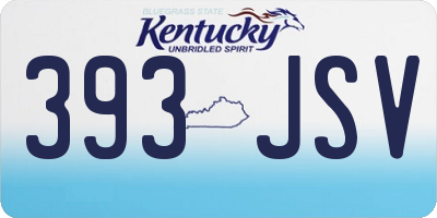 KY license plate 393JSV