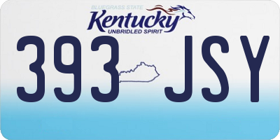KY license plate 393JSY