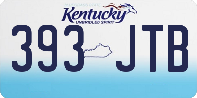 KY license plate 393JTB