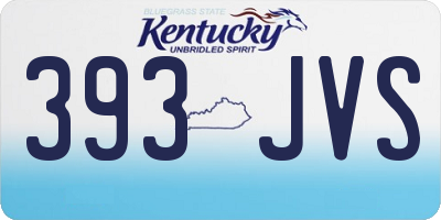 KY license plate 393JVS