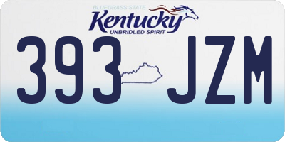 KY license plate 393JZM