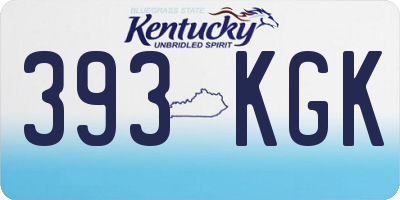 KY license plate 393KGK