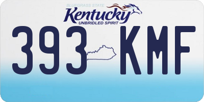 KY license plate 393KMF