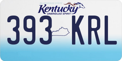 KY license plate 393KRL