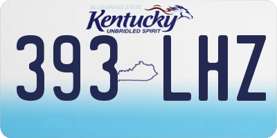KY license plate 393LHZ