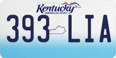 KY license plate 393LIA