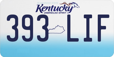 KY license plate 393LIF