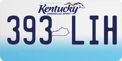 KY license plate 393LIH