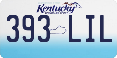 KY license plate 393LIL