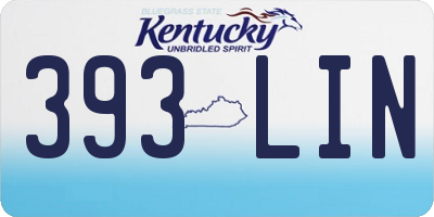 KY license plate 393LIN