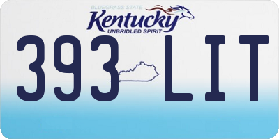 KY license plate 393LIT