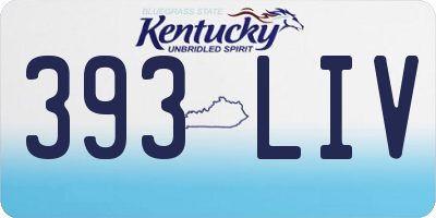 KY license plate 393LIV