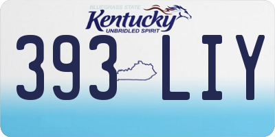 KY license plate 393LIY